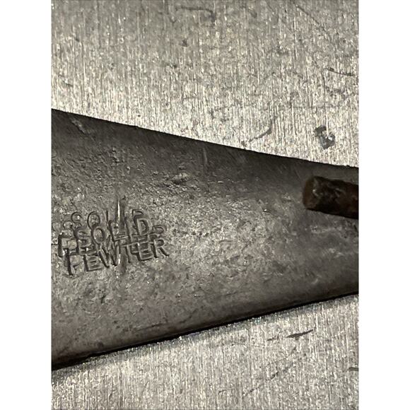 Vintage Belt Buckle American Flag Solid Pewter United States U.S.A. 2.75x2.25” - Picture 6 of 6